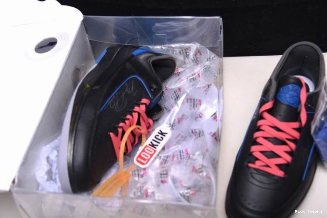 Kick Theory DJ4375-004 SP Jordan 2 Black Low Retro Blue Off-White 0807